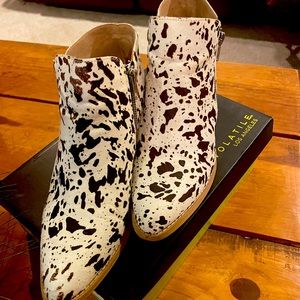 VeryVolatile Women's Size 10 Gracemont White/Multi Horsehair boots